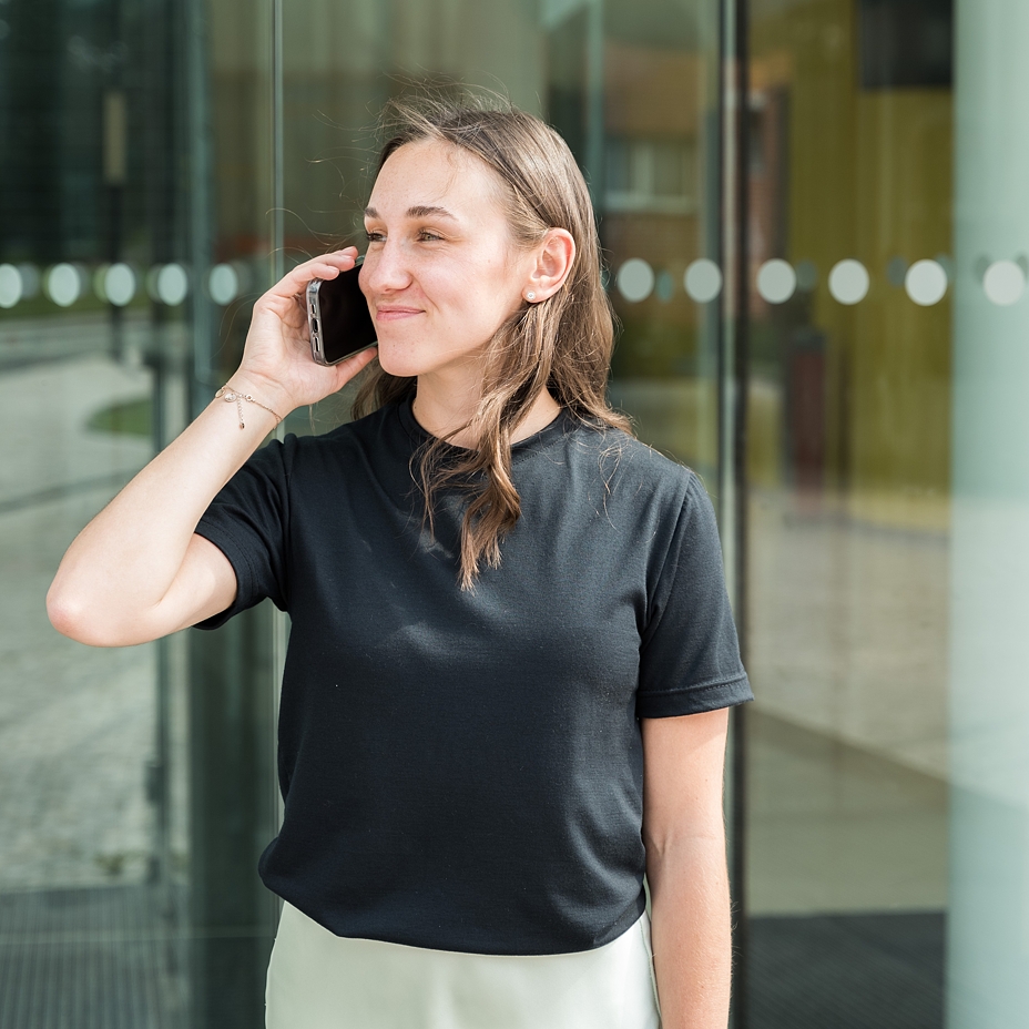 Women's Merino wool short-sleeve T-shirt Woolee black