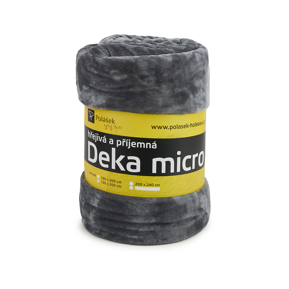 Micro plush blanket light gray