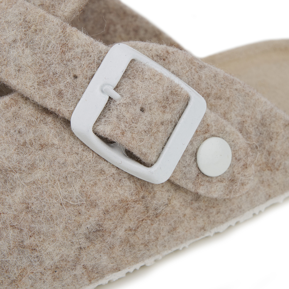 Women's barefoot wool slippers Michaela beige