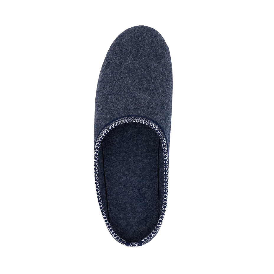 Men's wool felt slippers Manuel blue