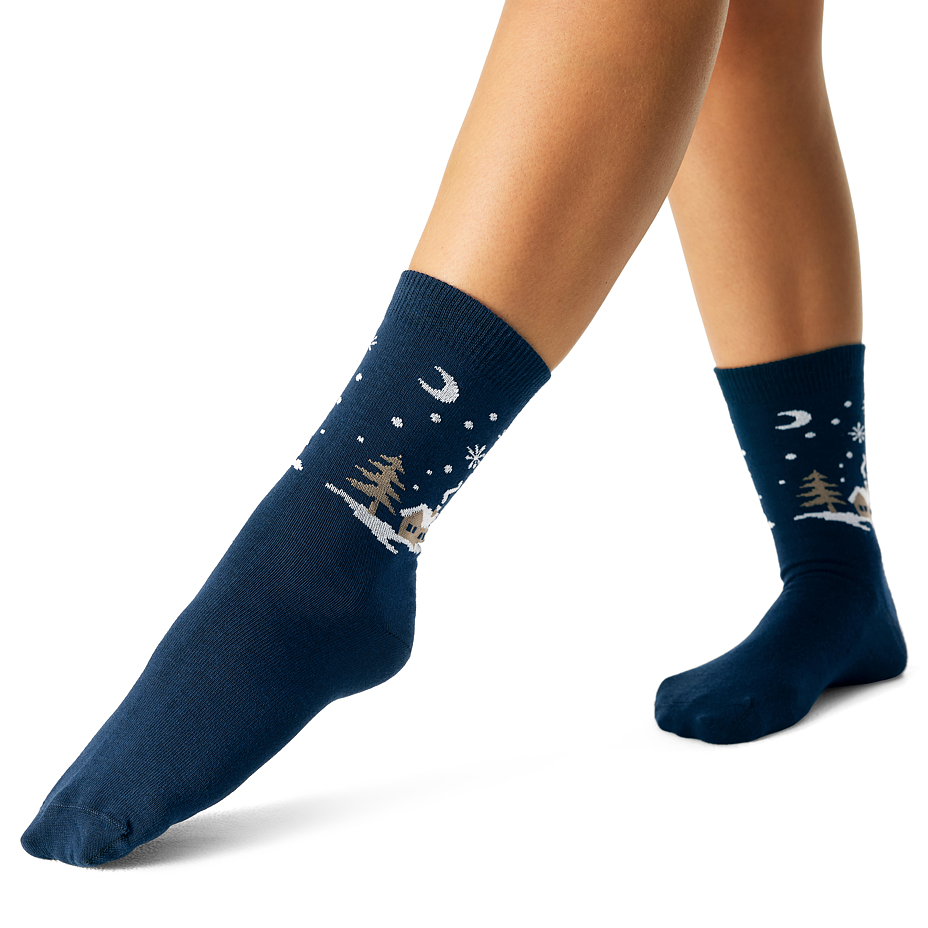Christmas cotton socks silent night