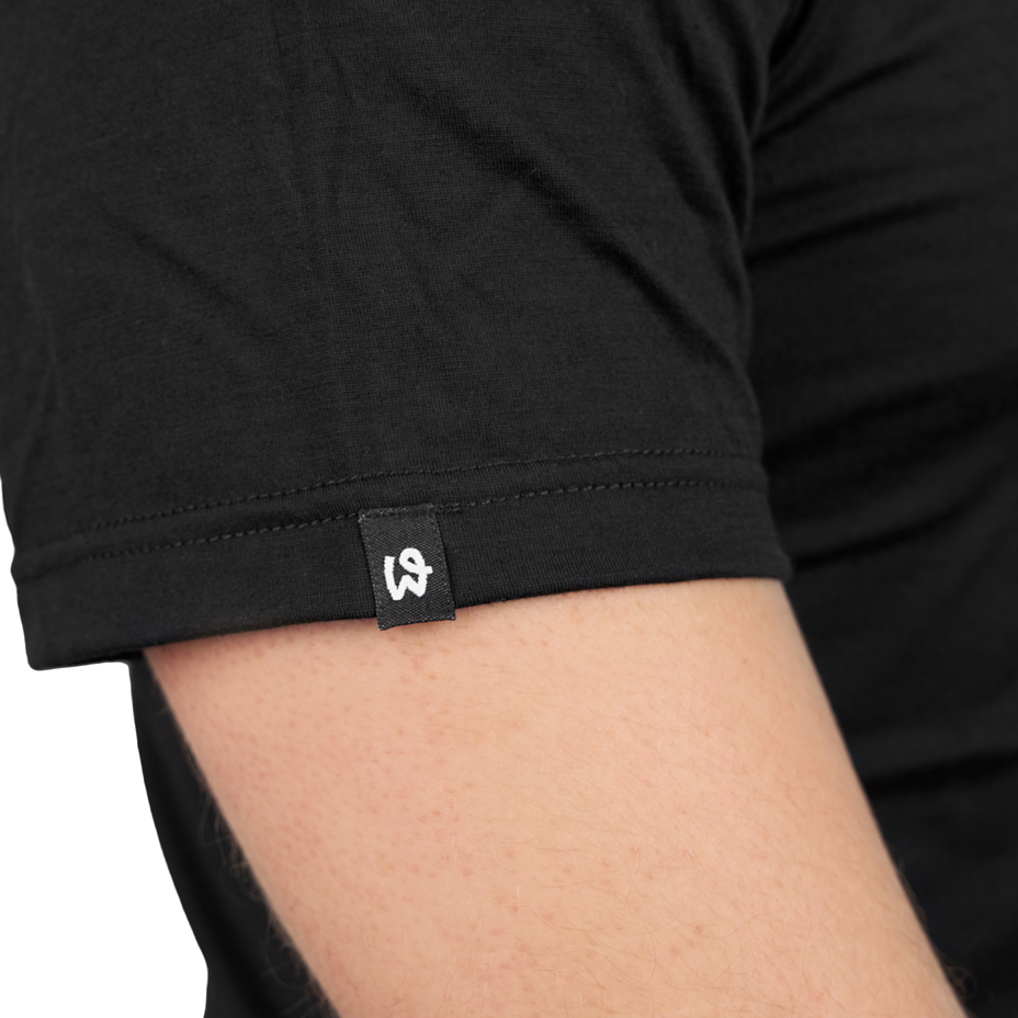 Women's Merino wool short-sleeve T-shirt Woolee black