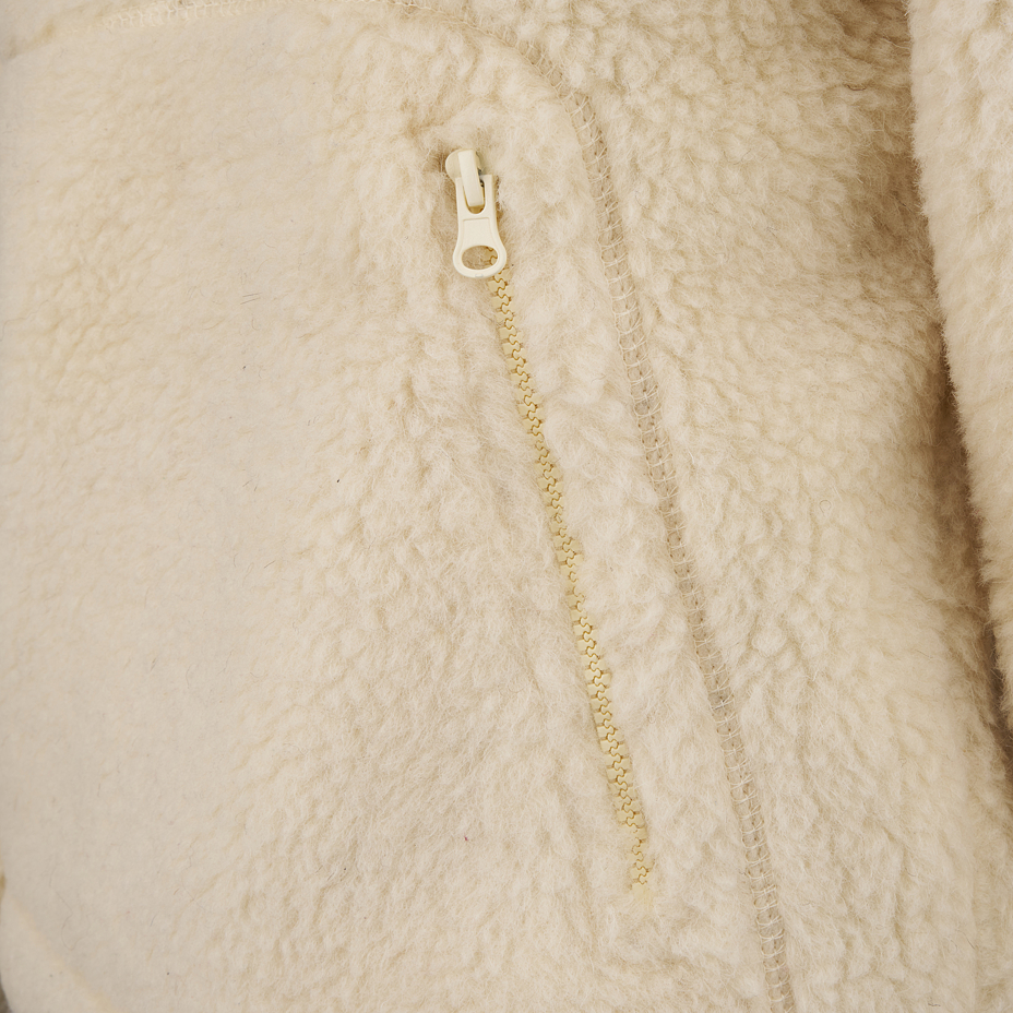 Women's Kangaroo Pocket Wool Top Natural