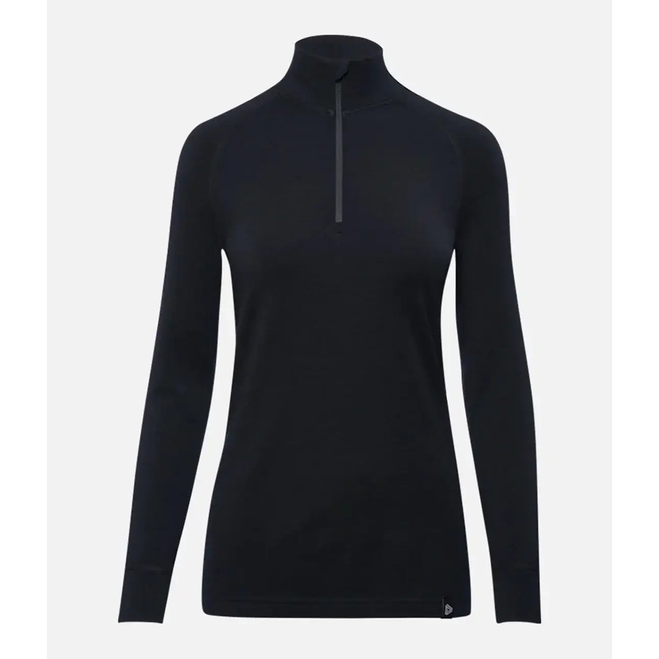 Women's wool zip-up sweatshirt ARCTIC Thermowave, black