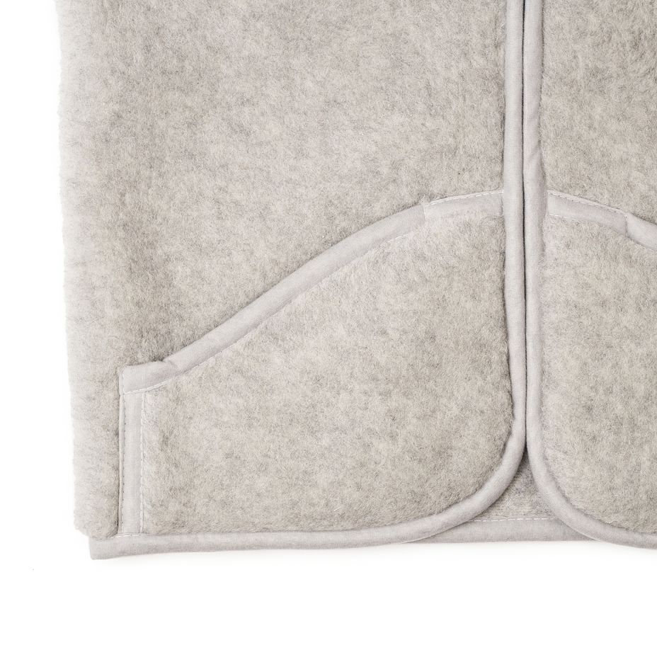 Wool Vest with Collar Light Grey