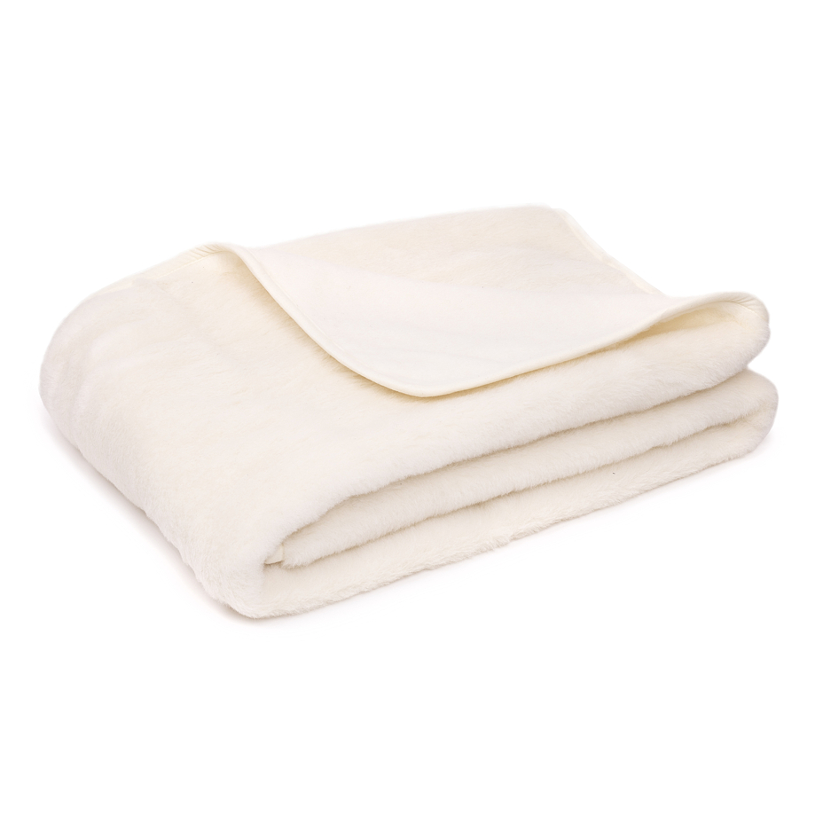 Cashmere and Wool Single-Layer Blanket Natural