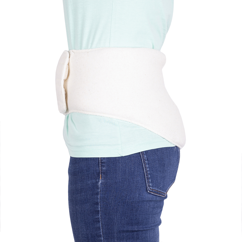 Merino wool elastic warming belt with Velcro closure