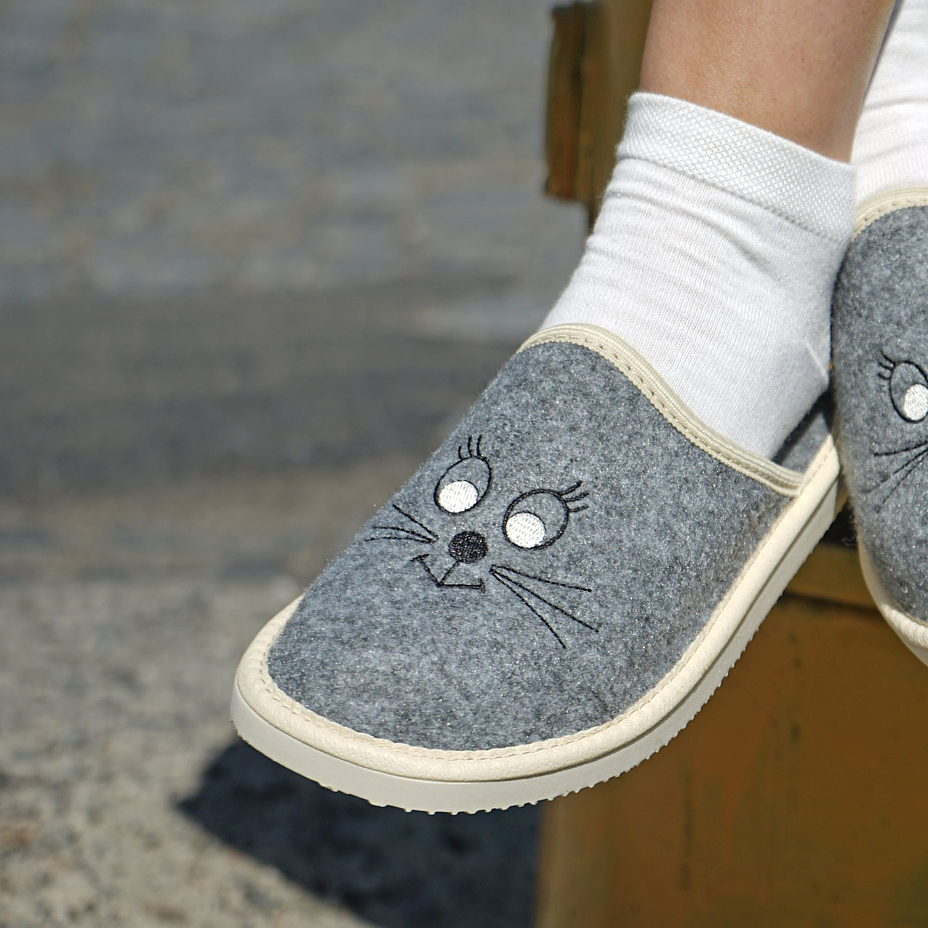 Women's Felt Slippers Mouse