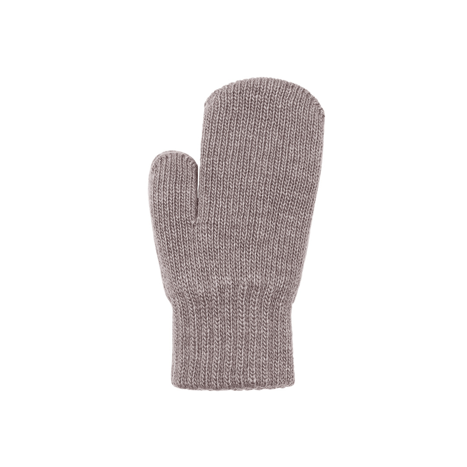 Kids’ Wool Mittens with Cashmere Brown
