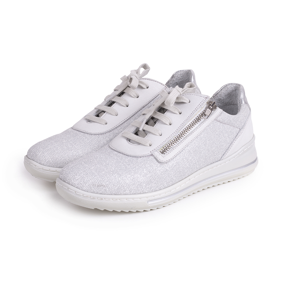 Women's leather sneakers Irma White