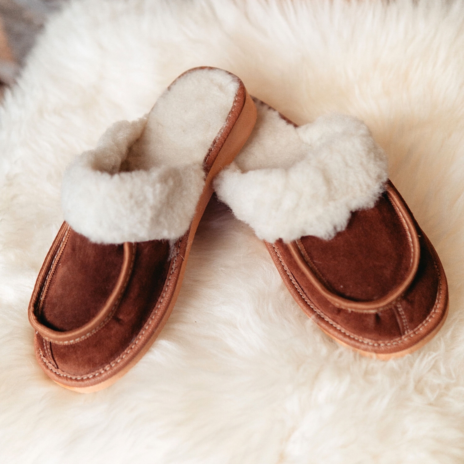 Women's Leather Slippers Panther