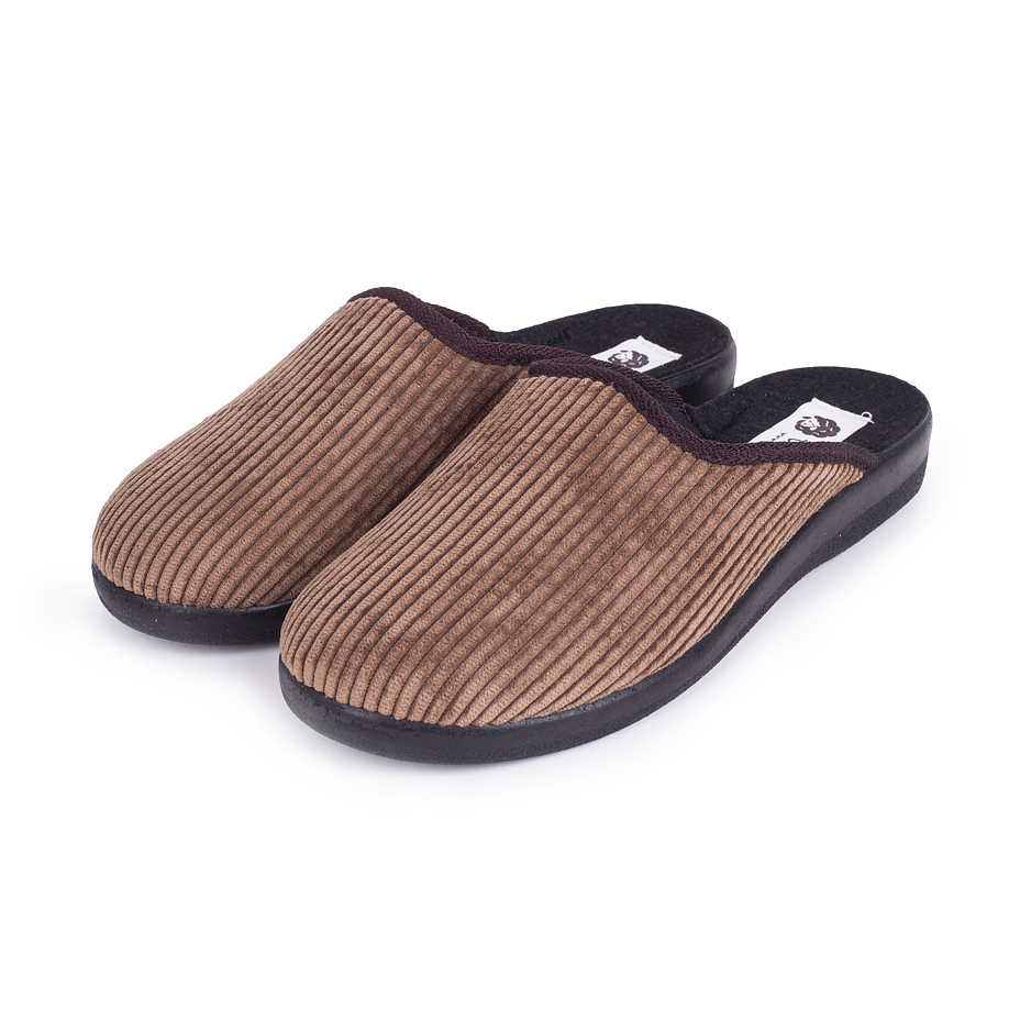 Women's Corduroy Slippers Brown