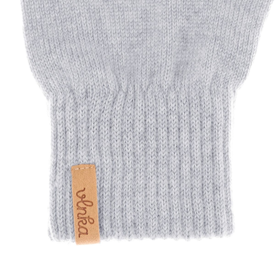 Finger Merino wool gloves Light Grey