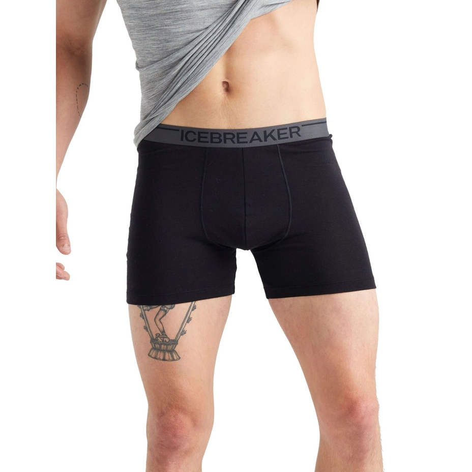 Men's Performance ICEBREAKER Anatomica Boxers Black