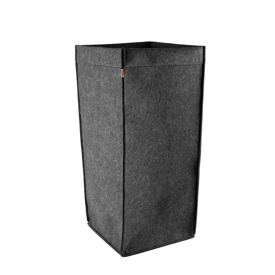Felt Laundry Basket Black