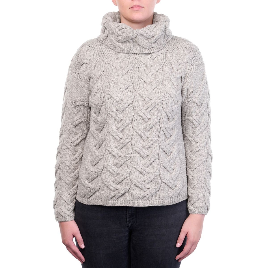 Vlnka Women's Wool Sweater S03 Light Grey
