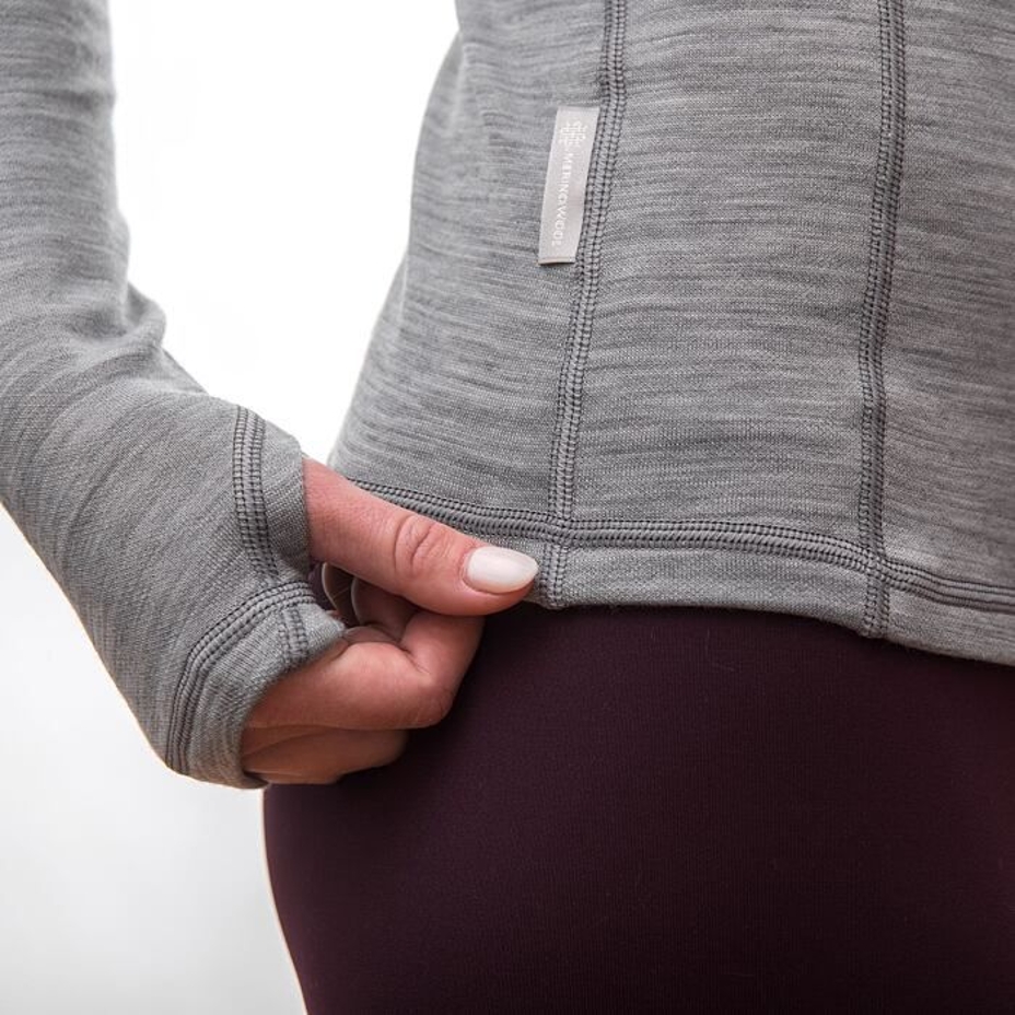 Women’s Sensor Merino Bold Performance Roll Neck Top Cool Grey