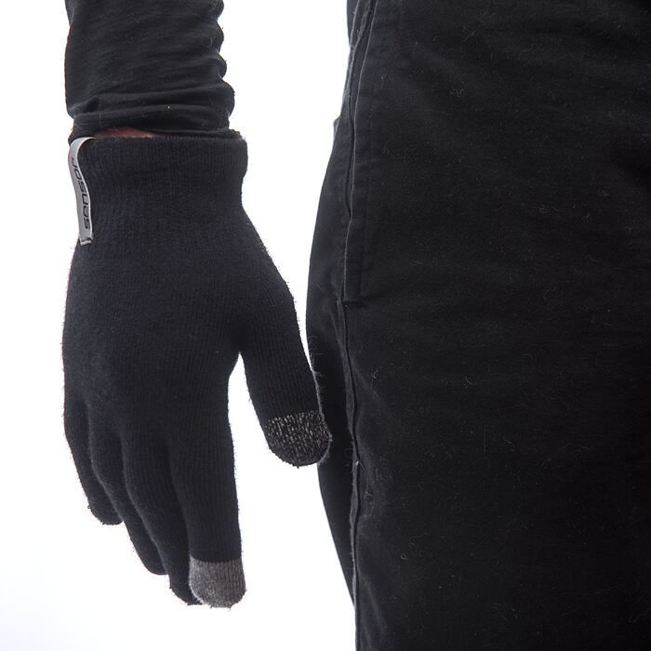 Sensor Merino Wool Gloves Black
