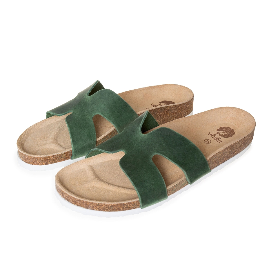 Women’s Zora Orthopaedic Cork Sliders Green model 2024