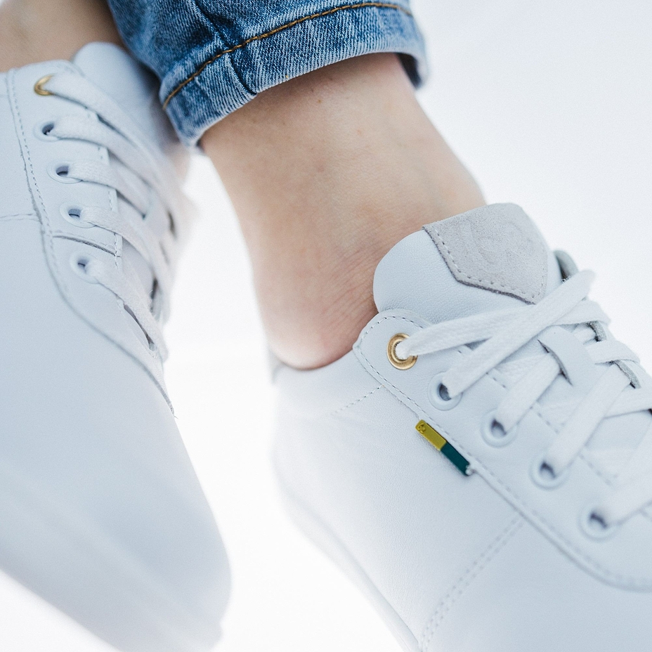 Royale Leather Barefoot Shoes White/Beige