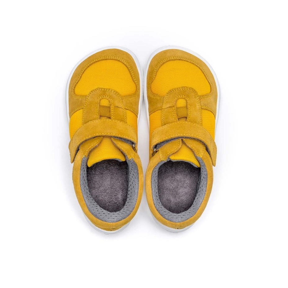 Kids’ Joy Leather Barefoot Trainers Yellow
