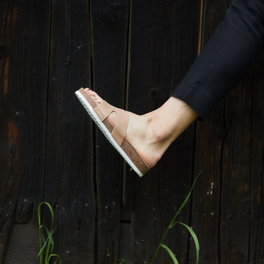 Women’s Zora Orthopaedic Cork Sliders Cream