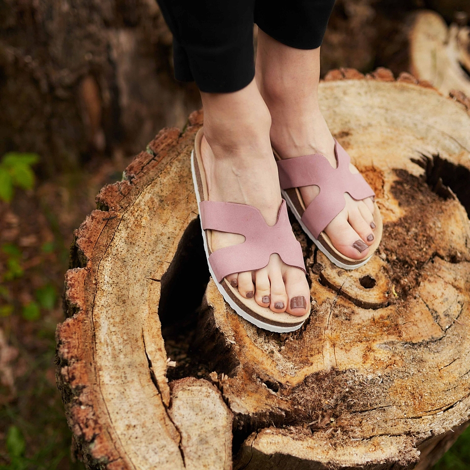 Women’s Zora Orthopaedic Cork Sliders Pink