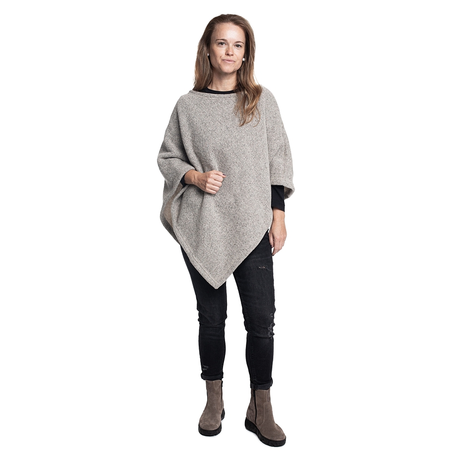 Wool Poncho Beige