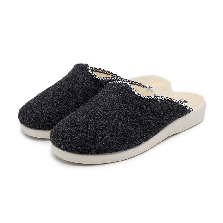 Women’s Wool Slippers Dark Grey