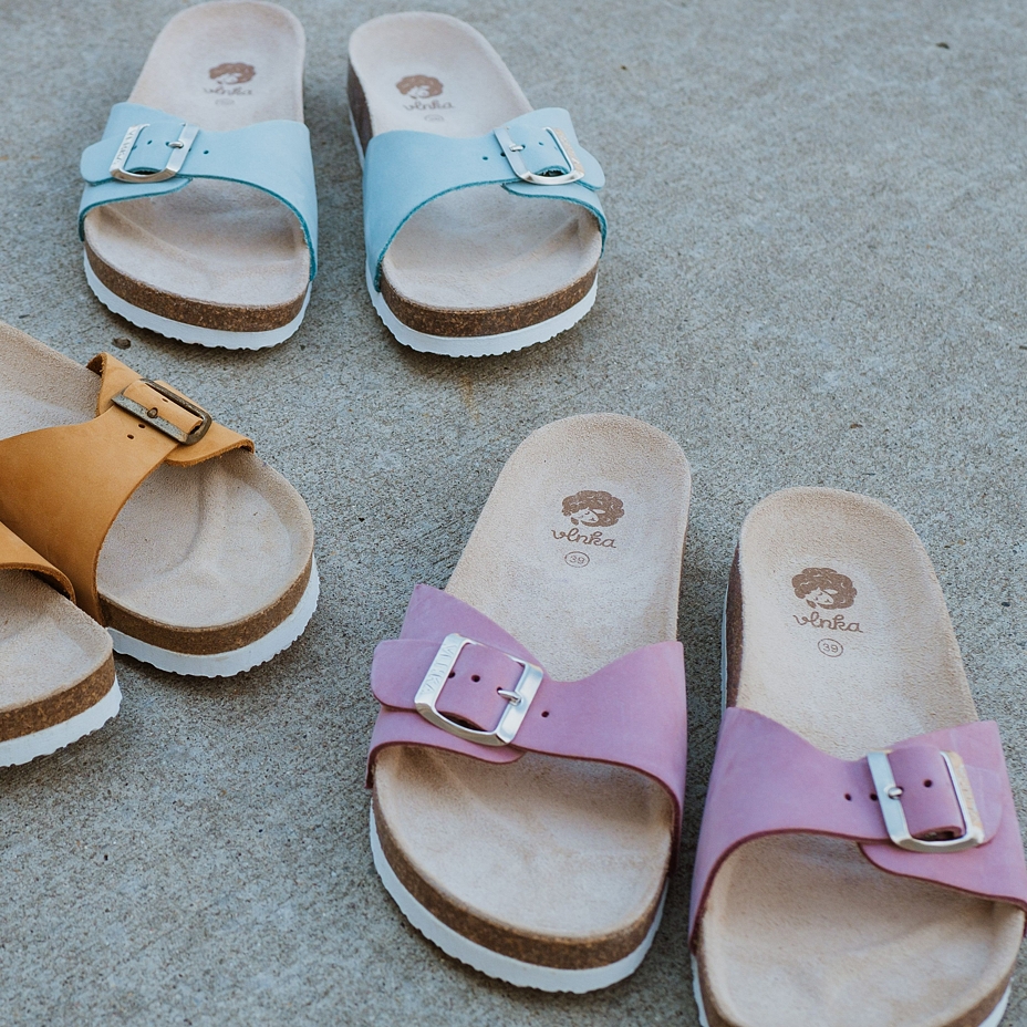 Women's Laura Orthopaedic Cork Sliders Pink