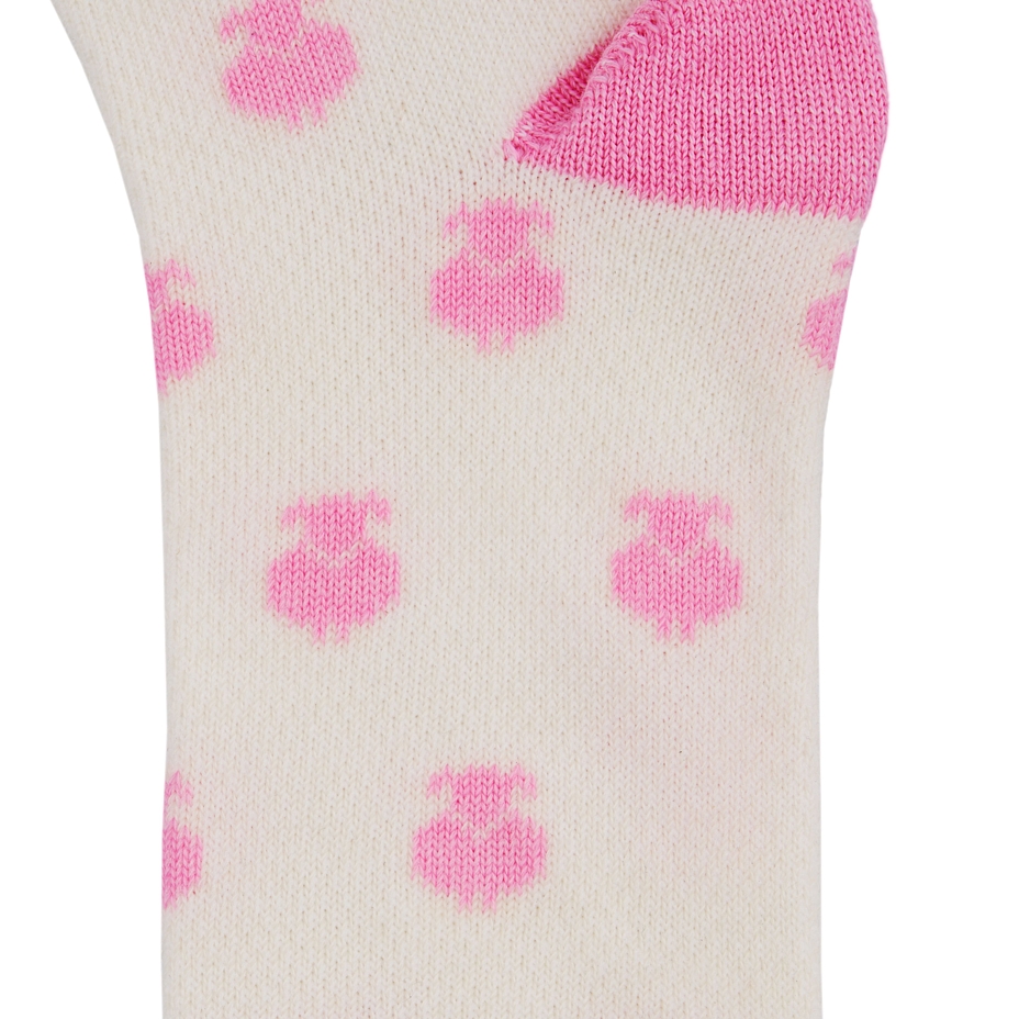 Kids’ Merino Summer Ankle Socks Pink Sheep