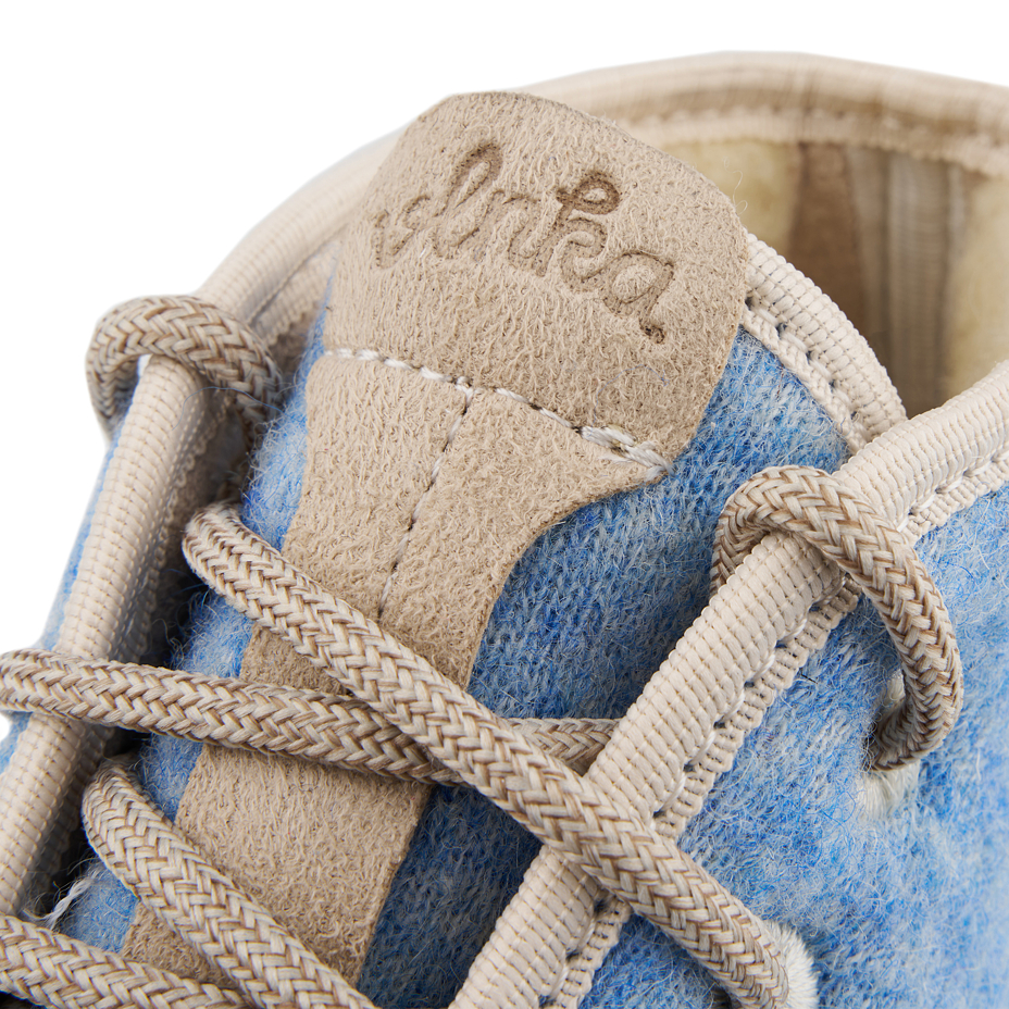 Woolee High-Top Wool Trainers with Lining Blue