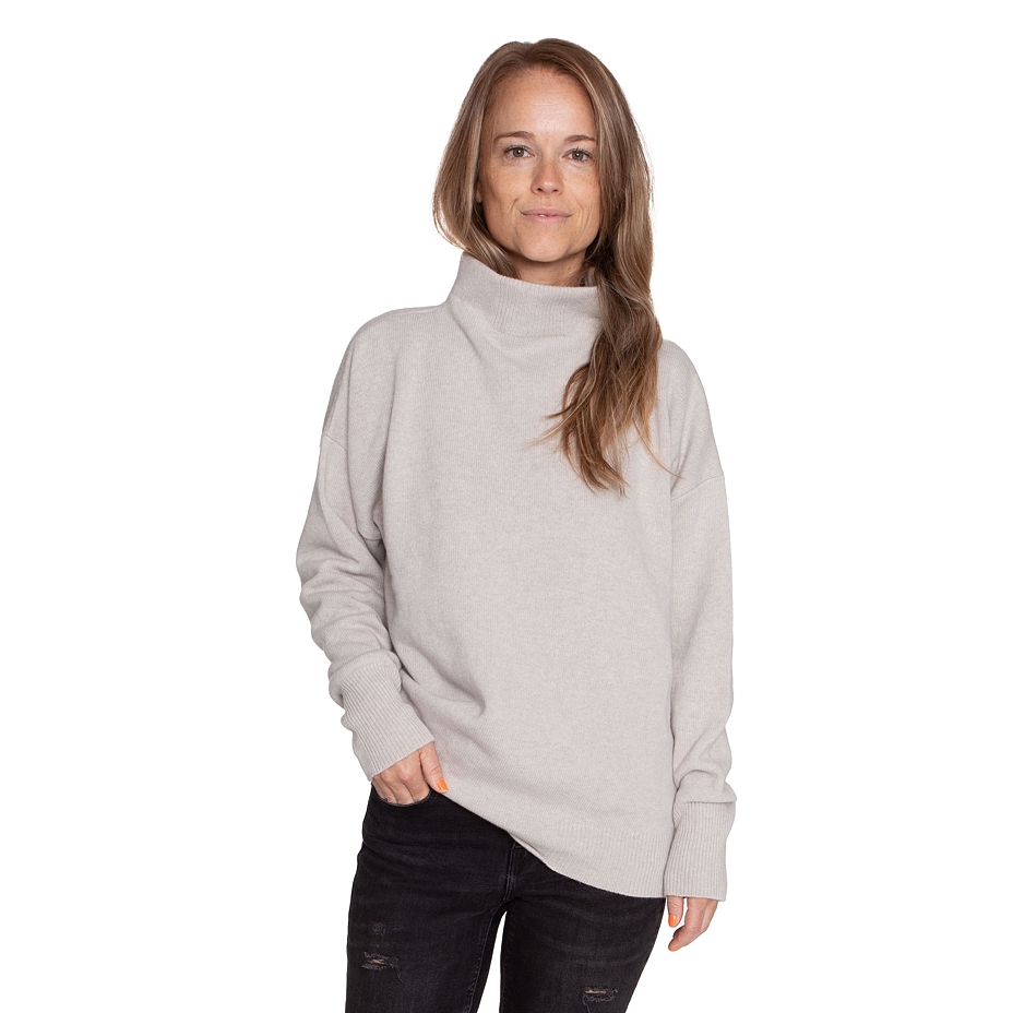 Merino Wool Turtleneck with Cashmere Ampio Natural