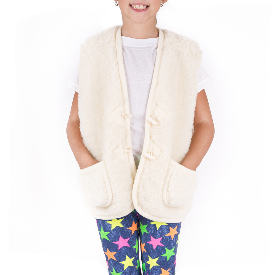 Kids’ Wool Vest Natural