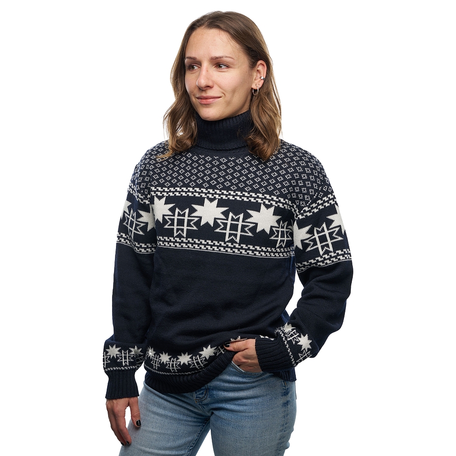 Vlnka Wool Sweater in Nordic Design S21 Blue