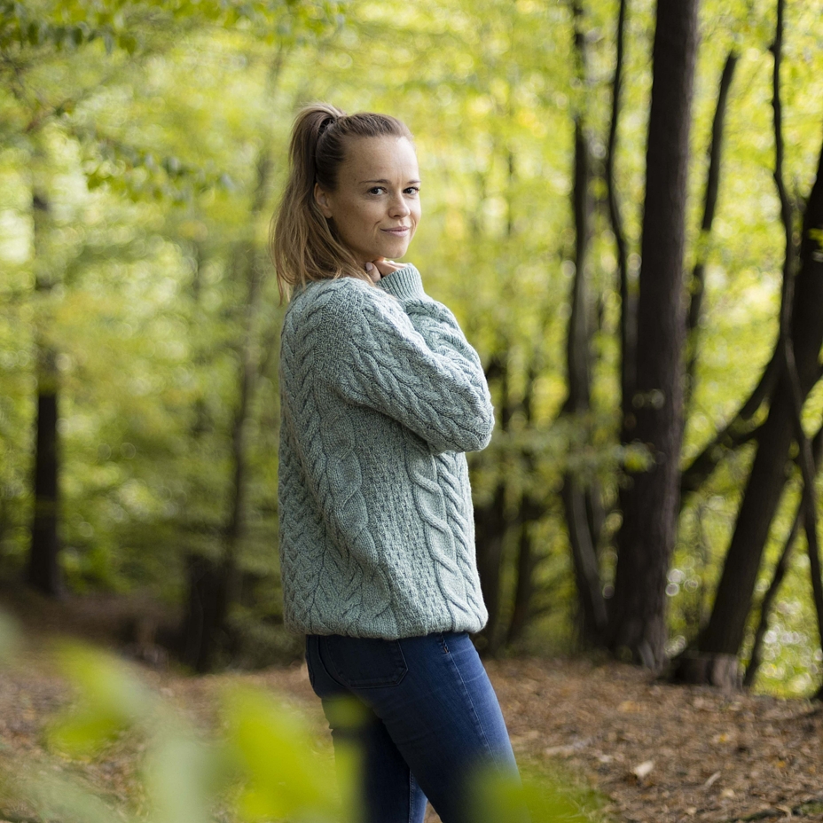 Vlnka Wool Sweater S08 Turquoise