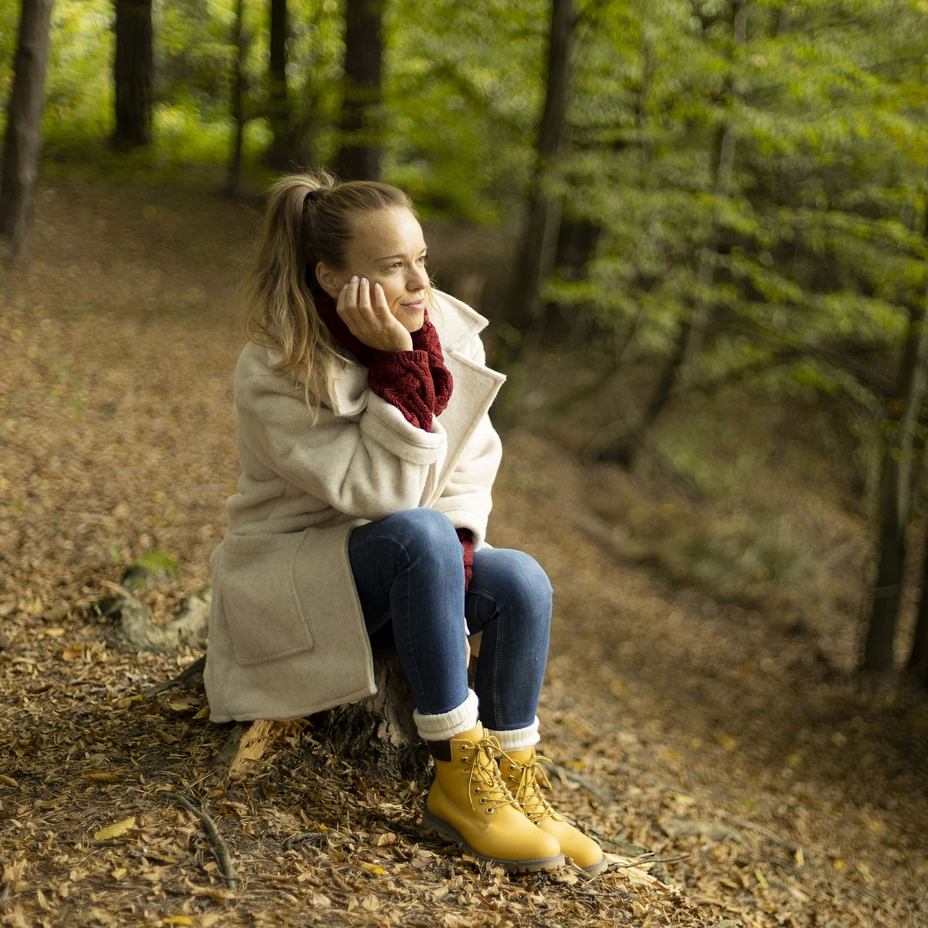 Short Wool Wrap Coat Beige