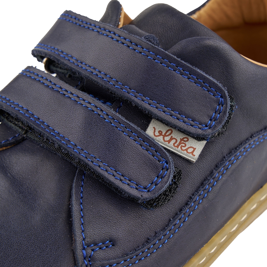 Kids’ Ada Barefoot Leather Trainers Blue