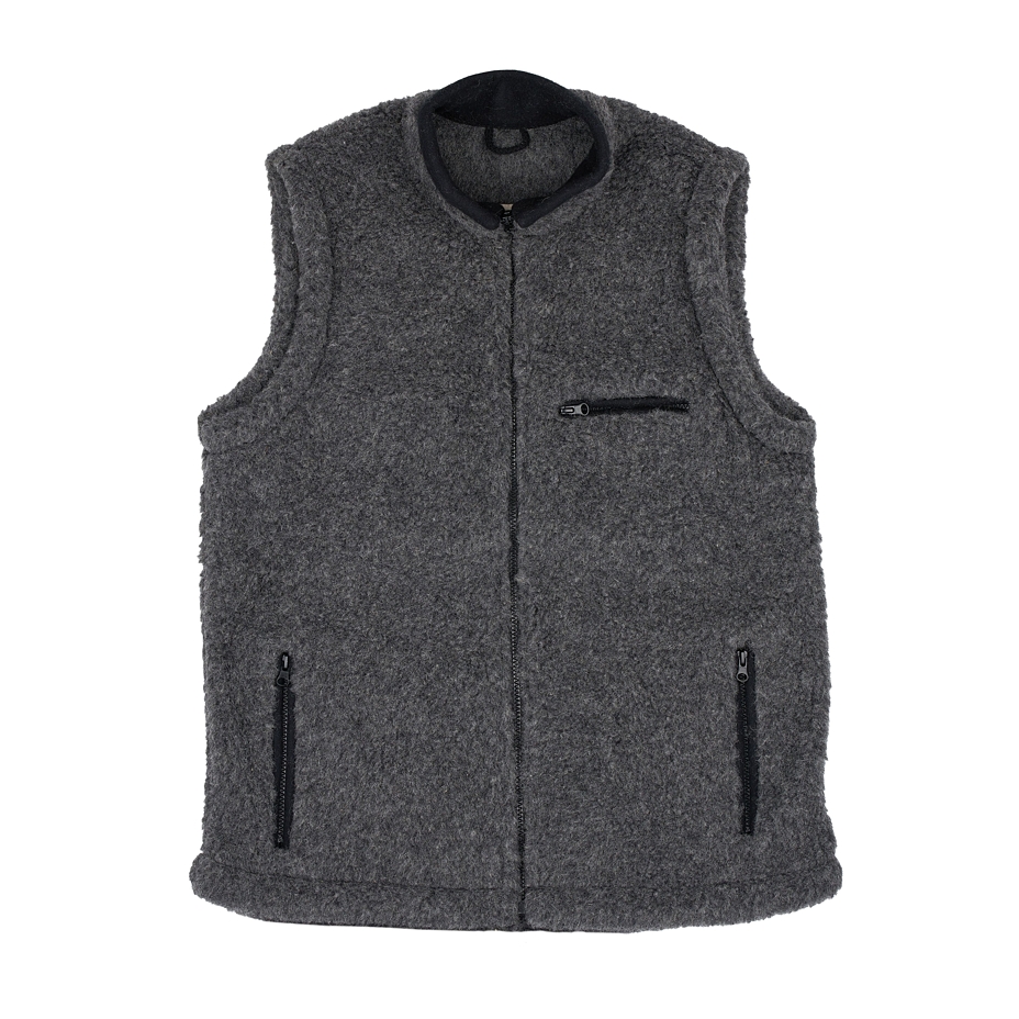 Sport Style Wool Vest Dark Grey