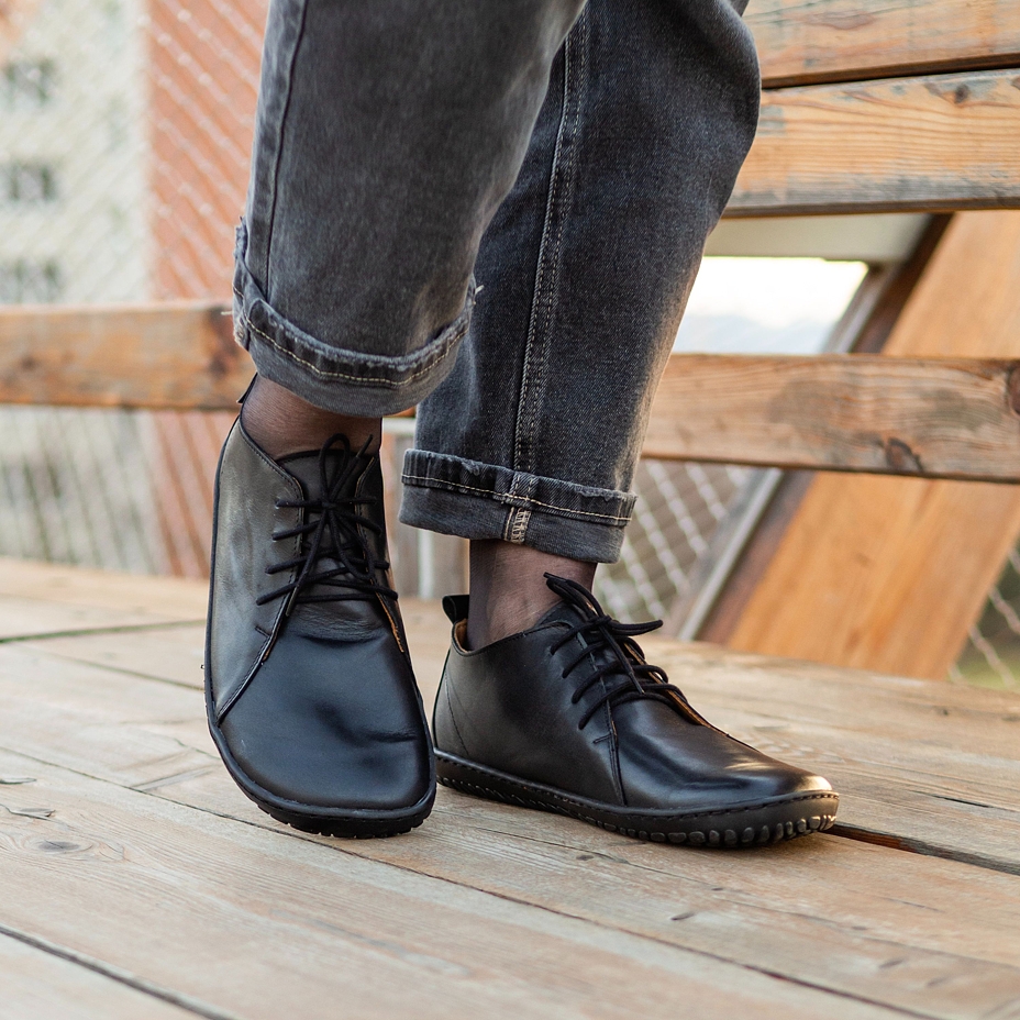 Women’s Olivie Leather Barefoot Shoes Black