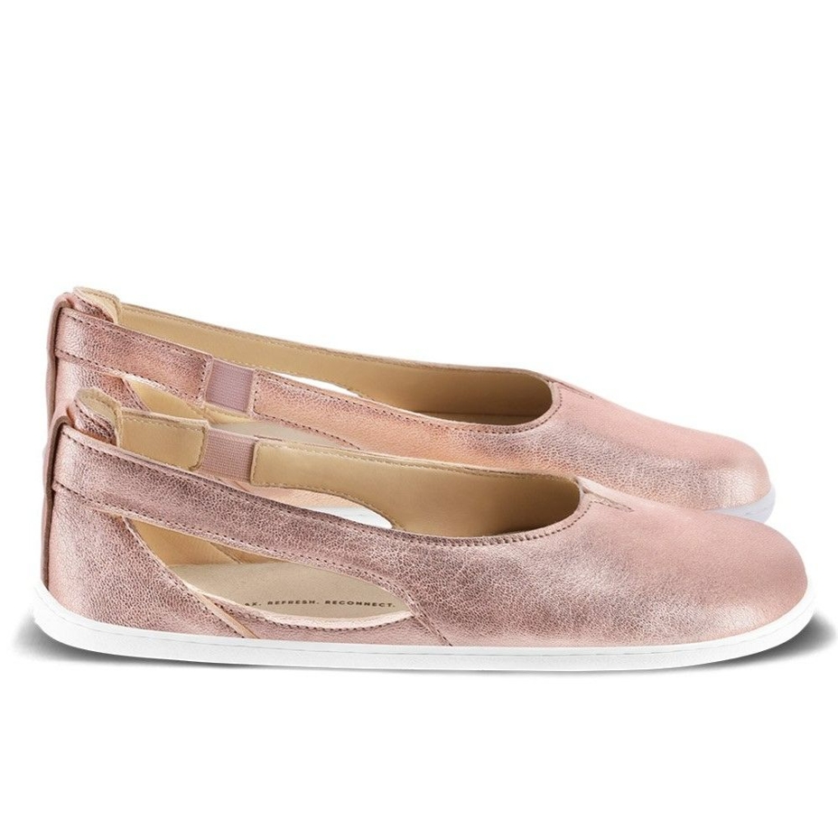 Bellissima Leather Barefoot Ballerina Pumps Pink