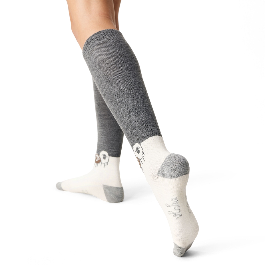 Merino knee socks Sheep Friends