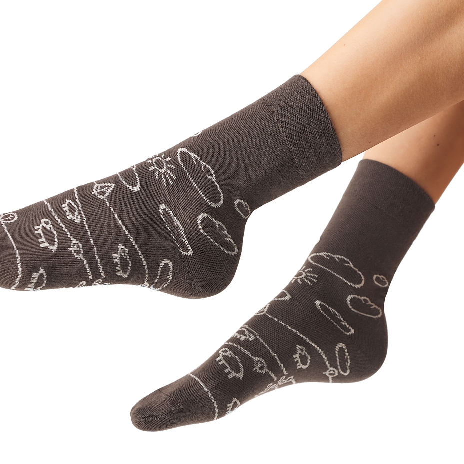 Vlnka Cotton Socks Meadow Brown