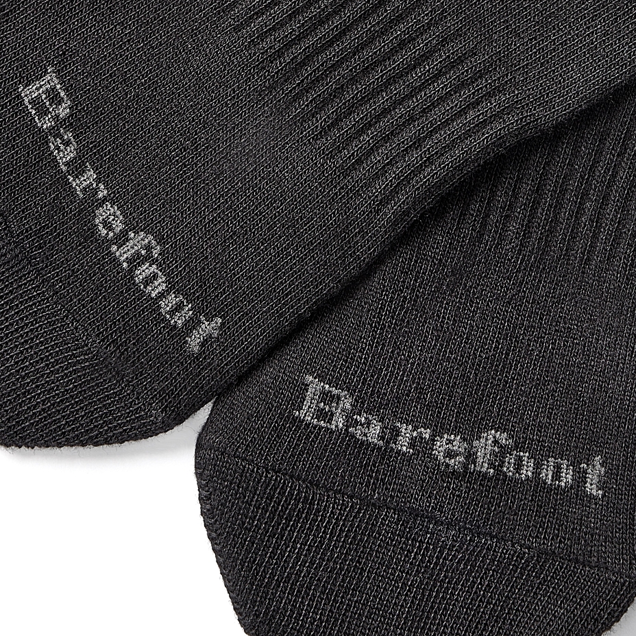 Cotton Barefoot Ankle Socks Black
