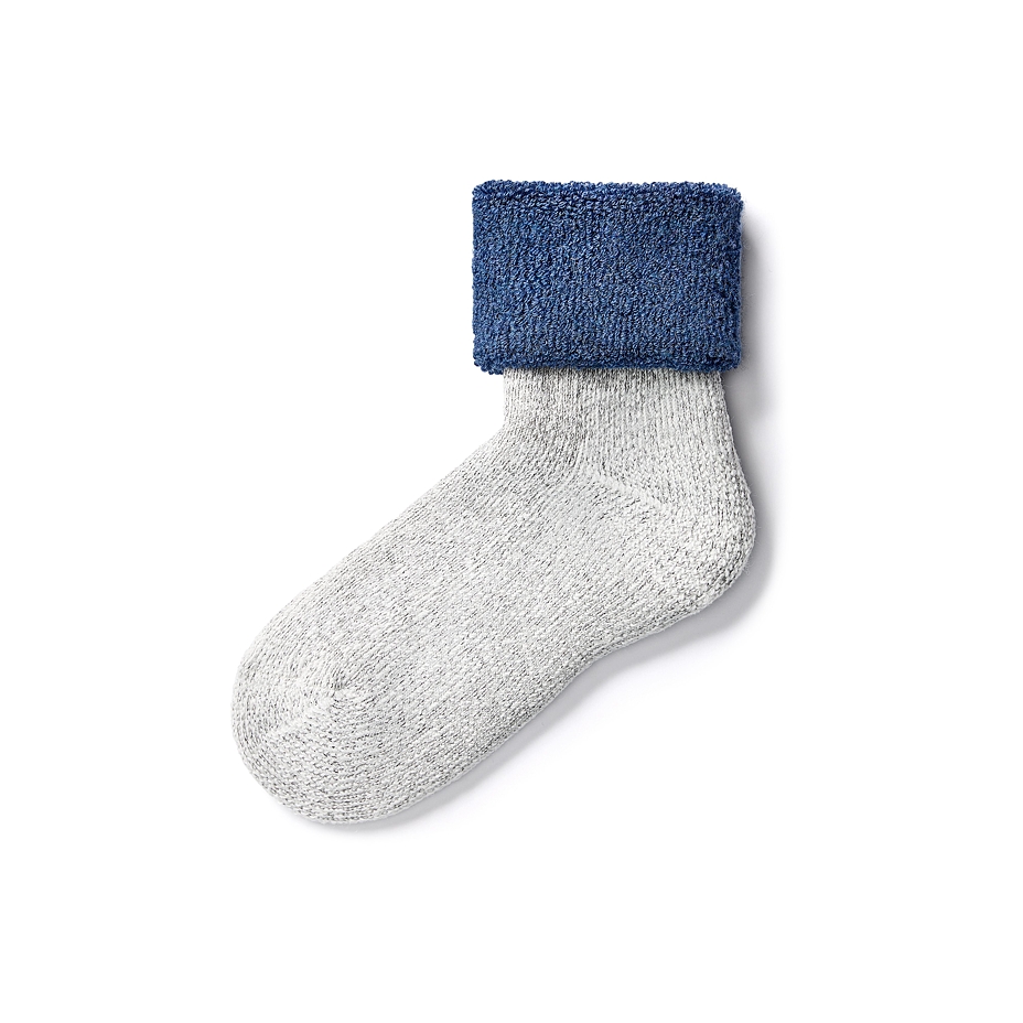 Merino Wool Terry Socks Blue