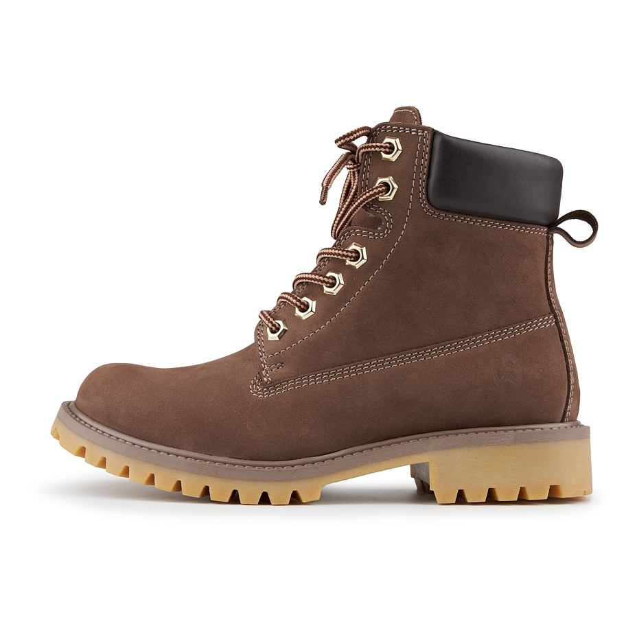 Fluffy farmer's boots Woolee Brown