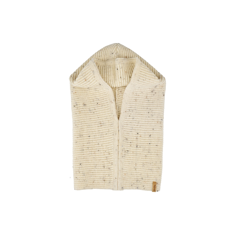 Merino Neck Warmer with Hood Natural