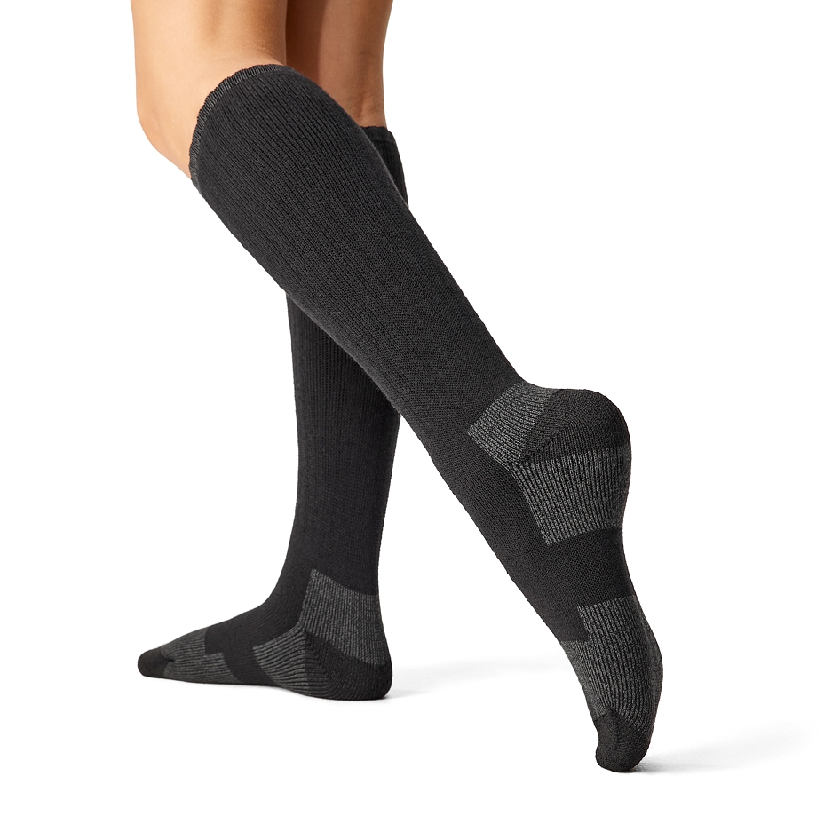 Knee-high Merino Sheep Wool Socks Beskydy Black