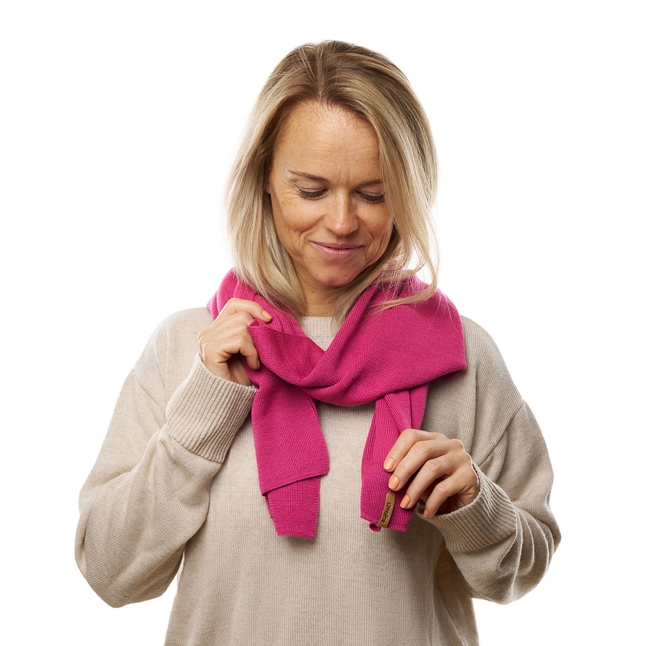 Wool Scarf Extrafine Merino Pink