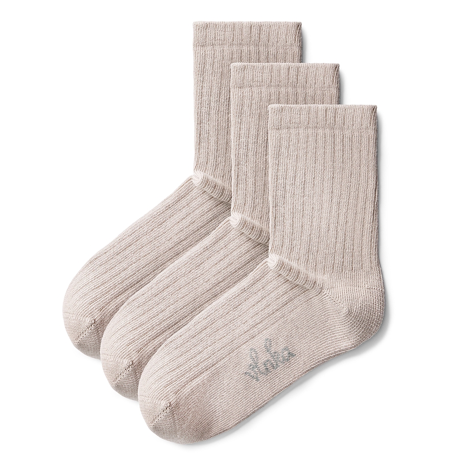 3 Pairs of cotton warm diabetic socks with aloe vera beige